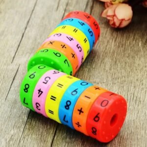 Plastic & Magnet Magnetic Math Block Learning Toy (Multicolor)