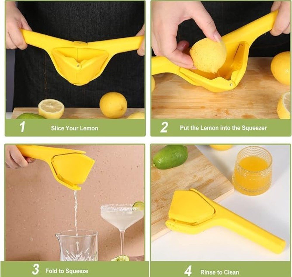 Plastic Lemon Squeezer (Yellow) - Image 5