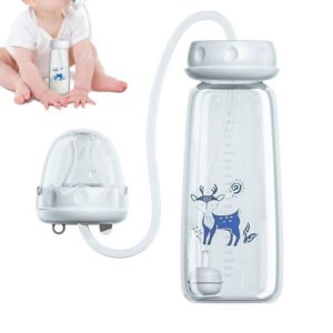 Plastic Hands Free Feeding Bottle (Clear)