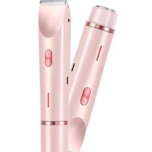 Plastic-Stainless Steel Dual Head Electric Shaver (Pink)