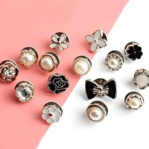 Pack of 2 Metal 20 Pieces Brooch Pin for Women Jeans Shirt Coat Dress Clothes Sweater Hat Bags Brooch (Multicolor)