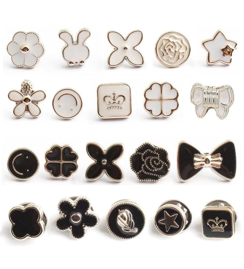 Pack of 2 Metal 20 Pieces Brooch Pin for Women Jeans Shirt Coat Dress Clothes Sweater Hat Bags Brooch (Multicolor) - Image 2