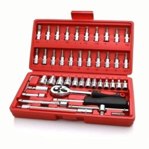 Steel 46-In-1 Tool Kit (Silver-Red)