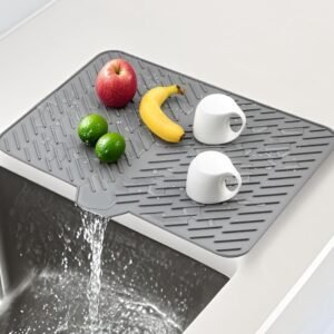 Silicone Dish Drying Mat Size 14*12 Inch (Grey)