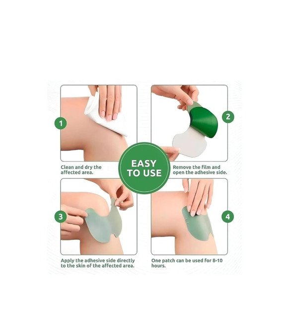 Natural Fabric Knee Patch 10 Pieces Set (Green) - Image 3