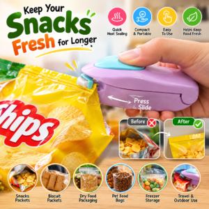 Mini Plastic Bag Sealing Machine – Portable Heat Sealer for Food & Snacks