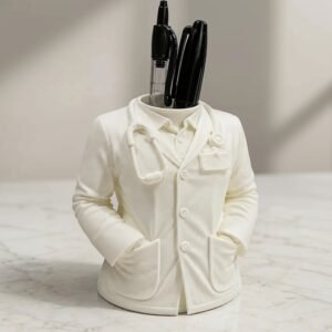 Plastic Female Medical Pen Holder (White)