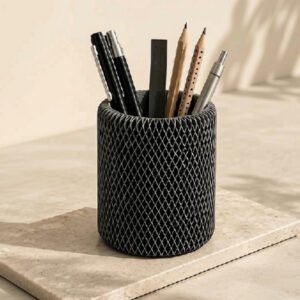 Plastic Japandi Pencil Holder (Multicolor)