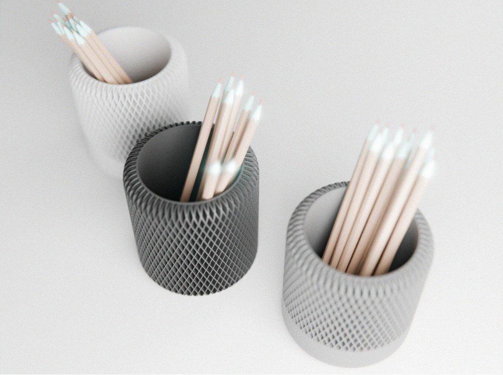 Plastic Japandi Pencil Holder (Multicolor) - Image 3