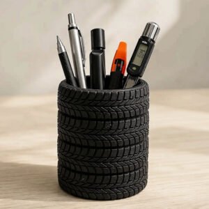 Plastic Tire Pen Holder (Black)