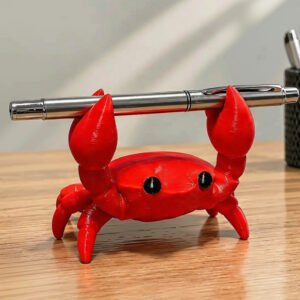 Plastic Crab Pen Holder - Desk Buddy (Red)