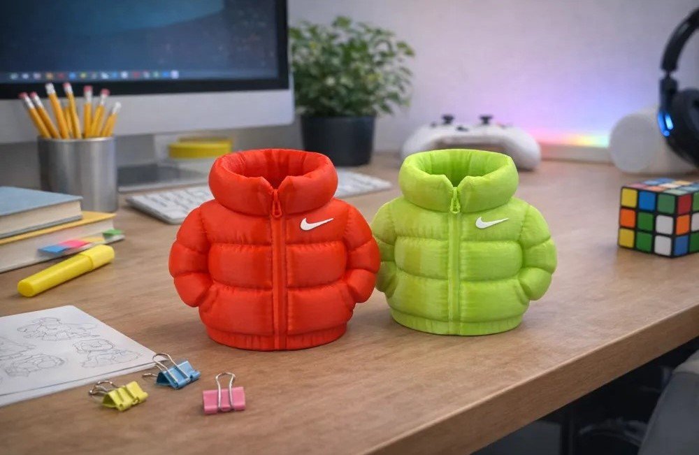 Plastic Nike Puffer Jacket Pen Holder (Multicolor) - Image 3