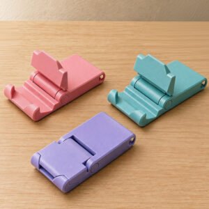 Plastic Small Smartphone Stand Keychains Set of 3 Pieces (Multicolor)