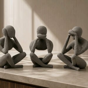 Plastic No Evil Trio Set of 3 Pieces (Grey)