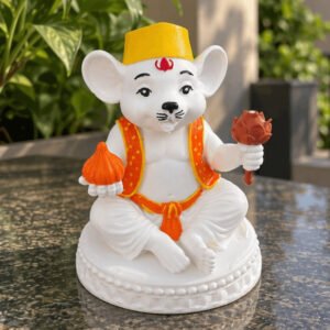 Plastic Mushak Agarbati Holder (White)