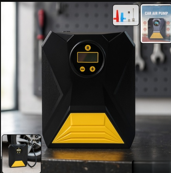 Mini Digital Portable Car Tyre Air Compressor with LCD - Image 3